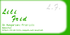 lili frid business card